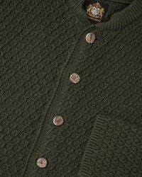 Hammerschmid Strickjacke Anton Dunkelgrün/Grün