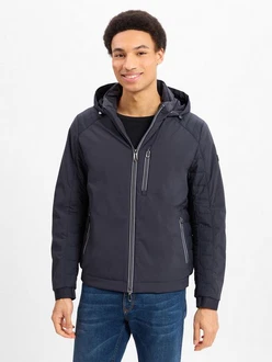 bugatti Steppjacke Dunkelblau/Dunkelgrau/Grau
