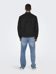 ONLY & SONS Funktionsjacke Bomberjacke Lucas Schwarz/Dunkelgrau