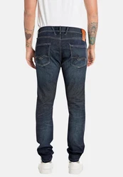 Replay 5-Pocket-Jeans Hose ANBASS Dunkelblau/Blau/Orange