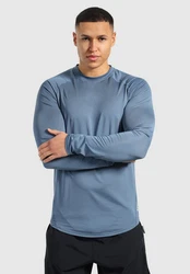 Smilodox Longsleeve Kayden Blau/Grau/Hellblau
