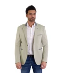 Denim Distriqt Jerseysakko Sportliches Herren Jersey Sakko mit besonderen Details Light Moss (50)