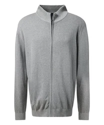 Pierre Cardin Steppweste Strickjacke mit Stehkragen Regular Fit Hellgrau/Grau/Dunkelgrau