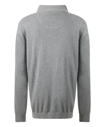 Pierre Cardin Steppweste Strickjacke mit Stehkragen Regular Fit Hellgrau/Grau/Dunkelgrau