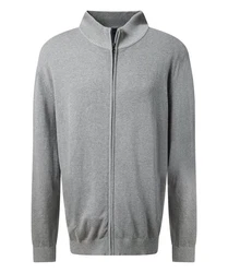 Pierre Cardin Steppweste Strickjacke mit Stehkragen Regular Fit Hellgrau/Grau/Dunkelgrau
