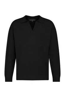 Drykorn Strickpullover Rustino Schwarz/Dunkelgrau