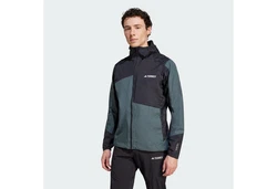 adidas TERREX Hybridjacke XPERIOR RAIN.RDY REGENJACKE Grün/Dunkelblau/Dunkelgrün/Grau