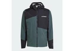 adidas TERREX Hybridjacke XPERIOR RAIN.RDY REGENJACKE Grün/Dunkelblau/Dunkelgrün/Grau