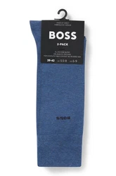 BOSS Businesssocken RS Tom Uni MC (2-Paar) Hellblau/Dunkelblau/Blau/Grau