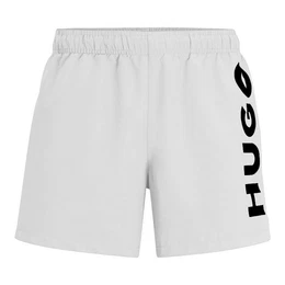 Badeshorts ABAS mit groem Markenschriftzug auf dem linken Bein