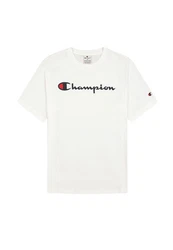 Champion T-Shirt Kurzarmshirt Beige/Rot/Weiß/Creme