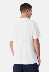 Champion T-Shirt Kurzarmshirt Beige/Rot/Weiß/Creme