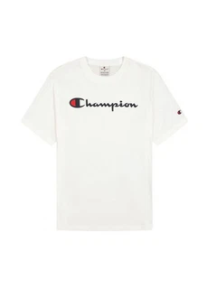 Champion T-Shirt Kurzarmshirt Beige/Rot/Weiß/Creme