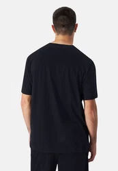 Champion T-Shirt Kurzarmshirt Schwarz/Beige
