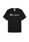 Champion T-Shirt Kurzarmshirt Schwarz/Beige