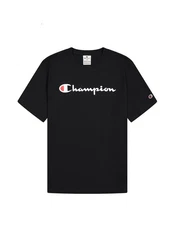 Champion T-Shirt Kurzarmshirt Schwarz/Beige