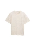 TOM TAILOR Denim T-Shirt Relaxed Fit mit Print Khaki/Beige/Weiß/Creme/Grau