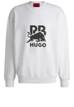 HUGO Sweatshirt Dahrain_RB Lila/Creme/Rot/Schwarz/Braun