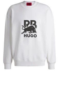 HUGO Sweatshirt Dahrain_RB Lila/Creme/Rot/Schwarz/Braun