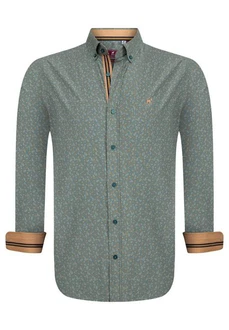 Williot Blusenshirt Mcnary Dunkelgrün/Türkis