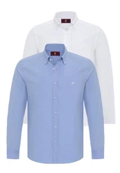 Williot Blusenshirt Lasvegas Hellblau/Blau/Weiß