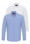 Williot Blusenshirt Lasvegas Hellblau/Blau/Weiß