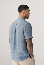 Next Kurzarmhemd Blau/Grau/Hellblau