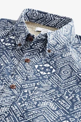 Next Langarmhemd Hellblau/Grau/Blau