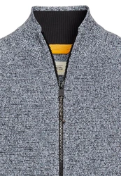 camel active Strickpullover Strickjacke Grau/Dunkelblau/Hellgrau/Schwarz/Dunkelgrau