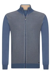 Jacey Quinn Cardigan Overlay Grau/Dunkelblau