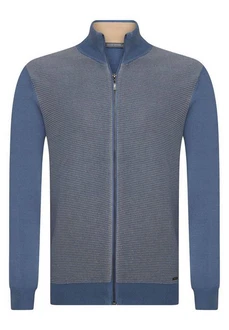 Jacey Quinn Cardigan Overlay Grau/Dunkelblau