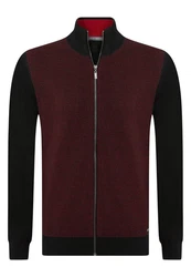 Jacey Quinn Cardigan Overlay Dunkelrot/Bordeaux