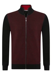 Jacey Quinn Cardigan Overlay Dunkelrot/Bordeaux