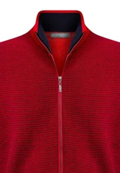 Jacey Quinn Cardigan Overlay Rot/Dunkelrot