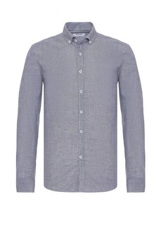 Moxx Paris Blusenshirt Casual Shirts Grau/Dunkelblau/Hellblau