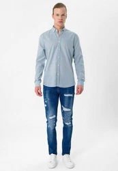 Moxx Paris Blusenshirt Casual Shirts Hellblau/Blau