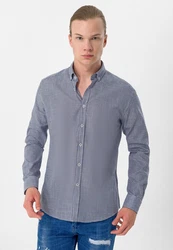 Moxx Paris Blusenshirt Casual Shirts Dunkelblau/Hellblau/Blau/Grau