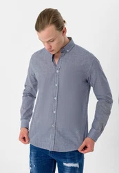 Moxx Paris Blusenshirt Casual Shirts Dunkelblau/Hellblau/Blau/Grau