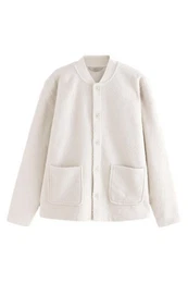 Strickjacke Lange Borg-Strickjacke mit Knopfleiste (1-tlg)