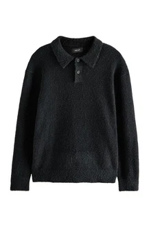 Next Poloshirt Relaxed Fit Langarm-Poloshirt