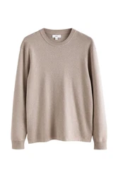 Next Regular Fit Pullover mit Rundhalsausschnitt Braun/Beige/Grau/Khaki