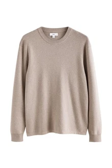 Next Regular Fit Pullover mit Rundhalsausschnitt Braun/Beige/Grau/Khaki
