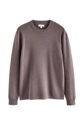 Next Regular Fit Pullover mit Rundhalsausschnitt Lila/Grau/Braun