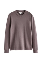 Next Regular Fit Pullover mit Rundhalsausschnitt Lila/Grau/Braun