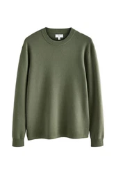 Next Regular Fit Pullover mit Rundhalsausschnitt Dunkelgrün/Grün