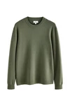 Next Regular Fit Pullover mit Rundhalsausschnitt Dunkelgrün/Grün