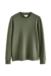 Next Regular Fit Pullover mit Rundhalsausschnitt Dunkelgrün/Grün