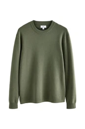 Rundhalspullover Regular Fit Pullover mit Rundhalsausschnitt (1-tlg)