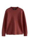 Next Regular Fit Pullover mit Rundhalsausschnitt Braun/Rot/Orange