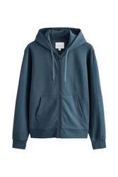 Next Kapuzenpullover Kapuzenjacke mit Reißverschluss Hellblau/Blau